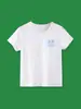 Camiseta Negra Redonda de Algodón Puro con Logo Impreso Publicidad Camiseta Cultural Uniforme de Clase Equipo de Jardín de Infancia Actividad Familiar Camiseta Blanca y Negra
