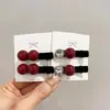 Pasador de Pelo Estilo Coreano con Perla Roja y Frijol Flockeo Pinza para Flequillo Cabello Suelto Pinza Lateral Suave Lindo Dulce Accesorios para el Cabello de Niña Tocado para Mujer Nuevo Estilo