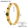 Pulsera de Acero Inoxidable Rueda de la Fortuna Flor Incrustada Circonita Hebilla de Cristal Checo Combinación de Pulsera de Engranajes Venta Caliente Europea y Americana