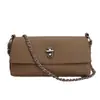 Textura Simple, Estampado de Lichi, Bolso Cuadrado Pequeño, Bolso de Mano Exquisito y de Alta Gama, Bolso Cruzado Retro Elegante para Oficinistas