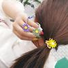 Elástico de Cabelo Pequeno Margarida Estilo Hyuna, Cordão de Flor para Cabelo, Faixa de Cabelo, Acessório de Cabelo Versátil, Não Danifica o Cabelo, Feito à Mão