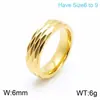 Anillo de Pareja Popular Tendencia Rombo Circonita Cuatro Garras Chapado en Oro de 18K 6mm Europeo y Americano Transfronterizo Anillo de Acero Inoxidable