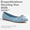 Zapatos Planos de Punta para Mujer 2025 Nuevo Estilo Lazo Moda Europea y Americana Zapatos Casuales Exportación Talla Grande Zapatos Franceses de Otoño