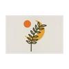 Mantel individual de lino con estampado de hojas de plantas, multicolor, para el hogar, la cocina, la sala de estar, con aislamiento térmico, nórdico