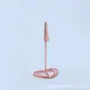 "Corazón Girly" Exquisito Holder de Tarjetas de Visita de Amor para la Parte Inferior Soporte de Producto de Escritorio de Metal Creativo Soporte Vertical para Tarjetas