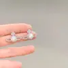 Lujo Accesible Francés Elegante Diseño de Nicho Pendientes Personalizados Serie Saturno Pendientes de Diamante y Perla Pendientes de Gama Alta