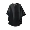 Acu Roupa Masculina Jacquard Cor Sólida Camiseta de Manga Curta para Homem 2026 Verão Novo Produto Casual Solta Gola Redonda Top para Homem