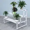 Estante de Almacenamiento para Flores Balcón Patio Exterior Escalonado Multi-Nivel Soporte para Macetas de Flores Interior y Exterior de Pie Soporte para Suculentas