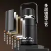 Tetera termo de acero inoxidable al vacío, taza termo de gran capacidad con asa, taza para preparar té con separación de té y agua, taza portátil de mano para exteriores