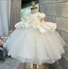 Vestido de Primeiro Aniversário Infantil, Saia Bufante, Novo Estilo 2026, Vestido Princesa Estiloso, Vestido de Verão para Pequena Anfitriã Menina