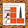 Cross-border Nova árvore de Natal de Halloween 1,5 m PVC Madder retrátil dobrável árvore fantasma festival cena layout decoração