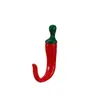 Gancho para Ropa Creativo con Forma de Chile Montaje en Pared Agujero Colgador de Llaves Detrás de la Puerta Perchero para Recibidor Montaje en Pared
