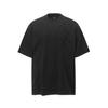Camiseta Lavada Masculina Jiayiku 2025 Verão Moda Americana Retrô Marca Shark Gill Design Plissado Manga Curta para Homens
