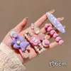 Pinza para el Pelo con Lazo para Niña, para Flequillo de la Frente y Lateral, Pinza para el Pelo Infantil, Pinza Linda para Mechones Sueltos, Pinza de Pico de Pato