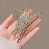 Super Flash Grande Borboleta Totalmente Cravejada de Diamantes Presilha de Cabelo Parte de Trás da Cabeça Celebridade Cyber Pegador de Cabelo Acessórios de Cabelo Verão Grande Super Fada Presilha Tubarão