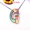 Llavero de Acrílico Rayado Original 26 Letras Moda Pendientes Colgante Decoración Colgante para Bolso DIY