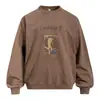 Moletom com Capuz Tie-dye Estampa de Retrato Criativo Americano Masculino Tendência Primavera e Outono Solto Casual Pulôver Gola Redonda