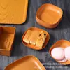 Plato para Escupir Huesos de Madera con Grano de Madera Japonés para el Hogar Transfronterizo Bandeja Multifuncional de Madera con Grano para Escupir Huesos Base de Plato para Escupir Huesos de Lujo Ligero