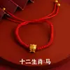 Novo Estilo Colar Carrossel com Pingente Moeda de Cobre Gelo Triturado para Mulheres, Corrente Clavícula Cavalo Moeda de Cobre Ouro de Areia Vietnamita, Joias Vintage Ano do Cavalo