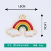 Novas Joias Criativas Acessórios DIY Pingente Único Pendurado Unicórnio Arco-íris Óleo Pingando Colar Pulseira Pingente Pequeno Atacado