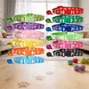 Coleira para Cão e Gato Estampa de Patinha Sino 1.0 Coleira Filhote Gato Nylon Coleira Manchas Venda por Atacado Suprimentos para Pets