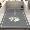 Alfombrilla para suelo de cocina de casa, secado rápido, antideslizante, cobertura completa, área grande, resistente a la suciedad, fácil de mantener, alfombra, alfombrilla absorbente para pies de baño