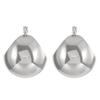 Aretes de Bola Mate Europeos y Americanos ins para Mujer Estilo Francés Lujo Ligero Diseño Nicho Hueco Esférico Hebilla de Oreja Celebridad de Internet Oreja Trendy