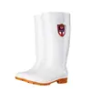 Botas de chuva sanitárias para alimentos masculinas de cano alto resistentes a óleo, ácido e álcali, cozinha antiderrapante, impermeáveis, de cano médio, solado de tendão resistente ao desgaste