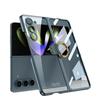 Funda Adecuada para Teléfono Samsung Galaxy Z Fold6, Carcasa Dura de PC Transparente Anti-Caídas con Soporte de Anillo y Película Integrada