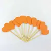 10 piezas tarjeta de decoración de pastel de amor de estrella de cinco puntas estrella multicolor en forma de corazón palillo de dientes purpurina enchufe para hornear enchufe