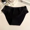 Pantaletas seamless de seda helada para mujer, algodón puro, antibacterianas 10A, entrepierna extendida, ribete de encaje sexy, estilo deseo puro, venta al por mayor