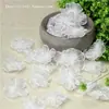 Gasa Nieve Azul Claro Flores Pequeñas de Cinco Pétalos Accesorios para Ropa Flores para Zapatos Ramillete Accesorios Hechos a Mano DIY 3 Yuanes por 5 Piezas