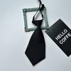 Estilo Coreano Estilo Academia Corbata Negra Corta para Mujer Dulce Fresca JK Estilo Japonés Tendencia Distintiva Camisa sin Corbata Lazo Cuadros Decorativo