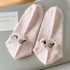 Calcetines Cortos de Verano para Mujer, Lindos, con Orejas de Oso, Versátiles, Modernos, Transpirables, Bajos, Desodorantes