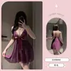 Nova Camisola de Alça Profunda em V da Xishi, Rosa Sexy com Laço de Renda e Bojos, Camisola Plissada Feminina para Casa