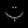 Juego de Joyería Transfronterizo Cadena de Garra de Diamante Completo Moda Simple Accesorios de Alta Gama Aretes Aretes Collar Accesorios para Mujer Venta al por Mayor
