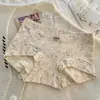 Ropa Interior de Algodón Puro para Mujer 10A Sin Costuras Popular en Tiktok Suave Floral Entrepierna 100% Algodón Cobertura Total Talla Grande Pantalones Cortos tipo Boxer