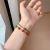 Pulseira de Ágata Vermelha Natural e Jade para Mulheres, Boa Sorte e Prosperidade, Pulseira de Contas de Cristal Vermelho do Sul Levemente Luxuosa e Exquisite de Alta Qualidade, Joia de Mão Empilhável
