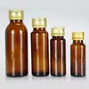 Garrafa de Vidro Marrom de 30ml para Bebida Saudável, Garrafa de Vinho, Garrafa de Enzima, Garrafa de Líquido Oral com Tampa