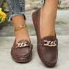 Estación Independiente de Amazon Mocasines para Mujer Zapatos Planos Cómodos Casuales Cadena Boca Baja Zapatos Individuales