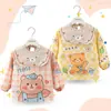 Avental Infantil Outono e Inverno Roupa Externa Manga Longa Impermeável e Anti-Sujeira para Bebês Macho e Fêmea Babadores de Alimentação Roupa Reversível para Bebê