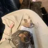 Algodão Imitação de Fábrica Primavera e Outono Novo Conjunto de Pijama de Manga Longa e Calça Longa Estampa Simples Óculos Cachorro Casual para Casa