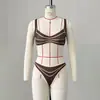 Biquíni triângulo tom sobre tom sem alças e sem mangas sexy comércio exterior transfronteiriço AliExpress traje de banho de duas peças para mulheres 2026