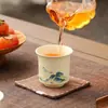 Conjunto de Chá Guochao Qianli Jiangshan Conjunto de Xícaras de Chá de Cerâmica Lembranças de Feriado da Empresa para Clientes