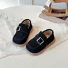 Zapatos de cuero casuales estilo coreano 2026 para niños, de punta redonda grande, con suelas suaves, nuevos modelos de primavera para niños y niñas