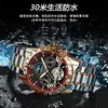 POEDAGAR/Baidaga Reloj Mecánico Automático Multifuncional Reloj para Hombre Reloj en Vivo Explosiones de Comercio Exterior
