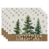 Tapete de Mesa Amazon Festival de Natal Padrão Rena Boneco de Neve Decoração de Mesa de Jantar Jogo Americano Atacado