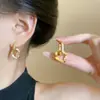 Pendientes Redondos Geométricos de Cadena Estilo Fresco de Nicho Metal Retorcido Pendientes de Alta Gama Pendientes Simples Personalizados