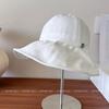 Gorra Ecuestre Rayada de Textura Japonesa para Niños Primavera y Verano Gorra Transpirable Parte Trasera Floja Gorra de Pescador Etiqueta Metálica Gorra de Tela Marea