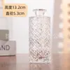 Vaso pequeno de vidro transparente com relevo vintage, mini vaso de pequeno calibre estilo europeu, garrafa decorativa hidropônica, enfeites de flores secas